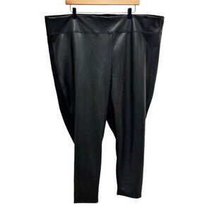 Pennington's In Every Story Black Faux Panel Front Leggings Size 4x
